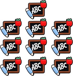 10Pcs Silicone Teacher ABC Blackboard Beads DIY Anti-Drop Chewing Toy Pendant Necklace Bulk Beads Jewelry Accessory ABC Blackboard Beads