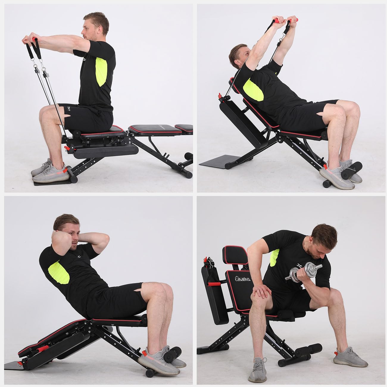 40 in 1 Ganzkörper Heimtrainer, für 40 Kraft- und Fitnessübungen, Seilzüge, für alle Muskelgruppen