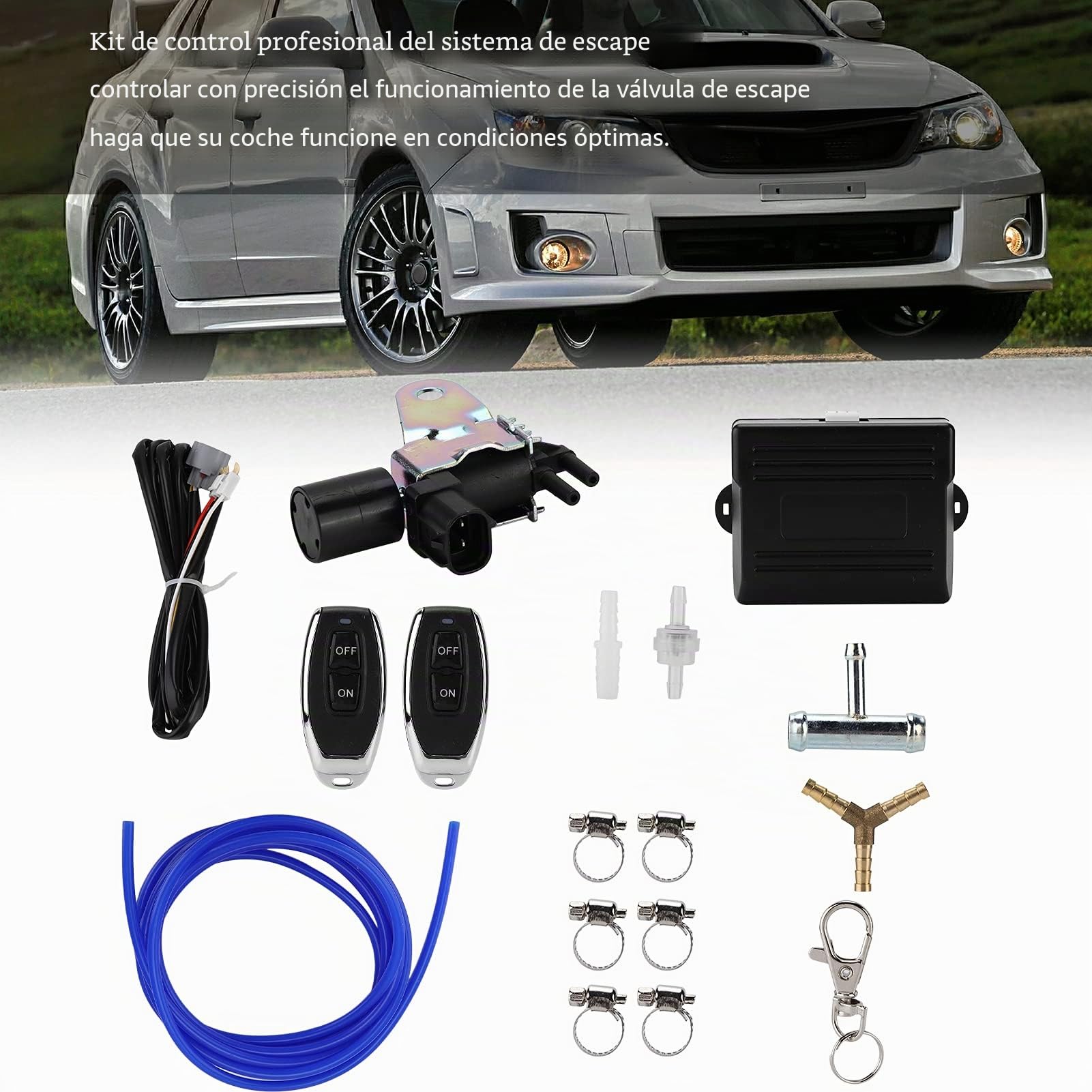 Controlador De Válvula De Escape De Vacío, Kit De Controlador De Válvula De Corte De Escape Universal Inalámbrico con Control Remoto para Automóvil
