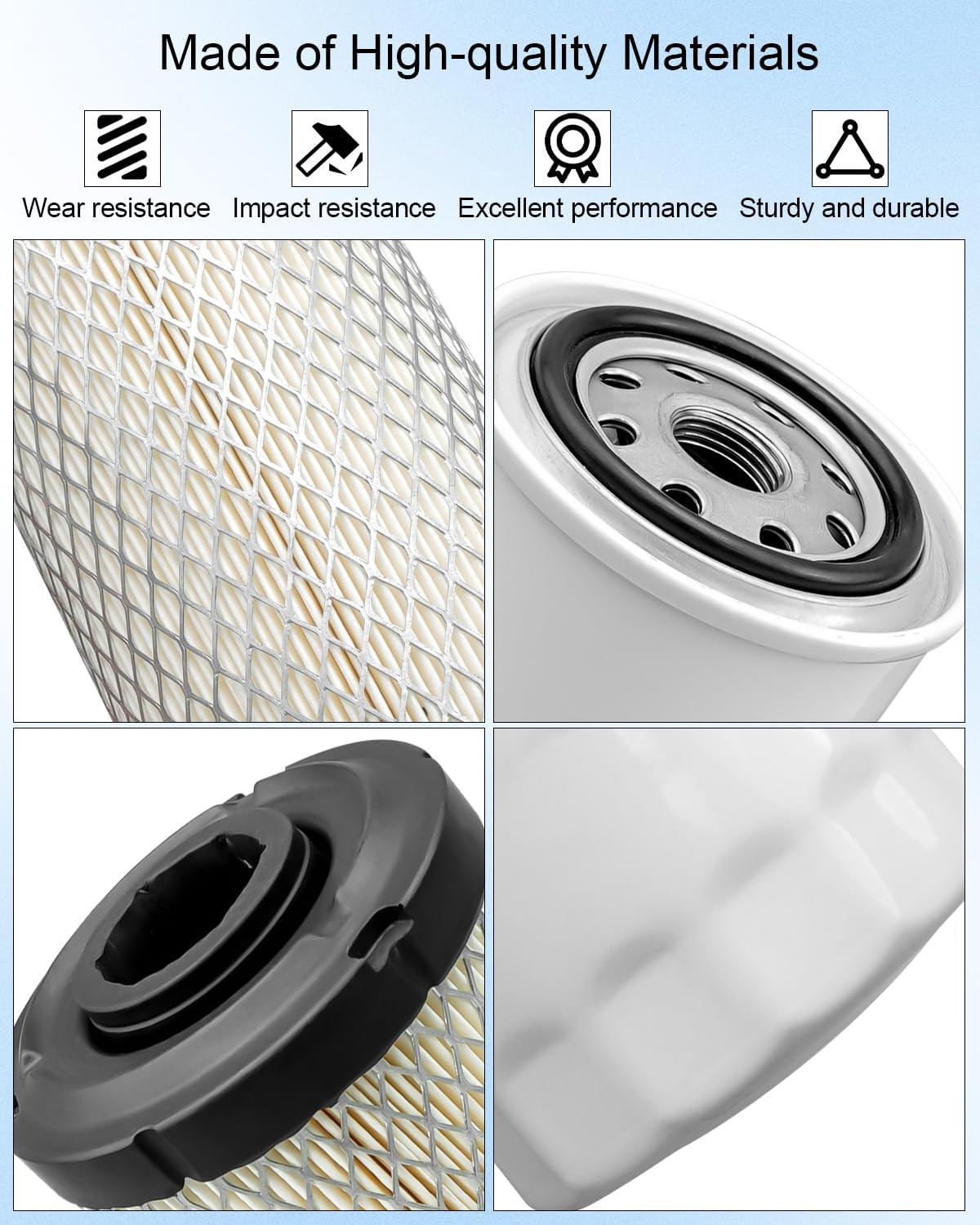 ULZOZN Filter Kit Fit for Kubota BX23S BX1880 BX2360 BX2380 BX2230, Oil Hydraulic Fuel Filter Replace 12581-43012 HH150-32430 K1211-82320 HHK72-14080