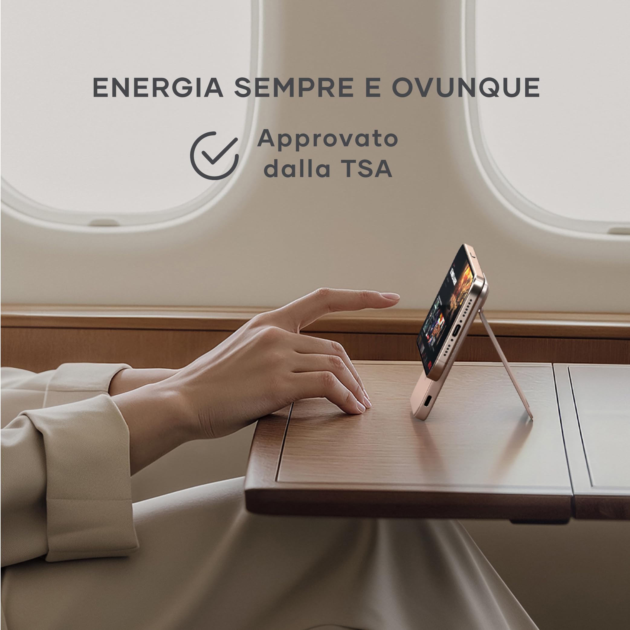 SATECHI OntheGo Power Bank MagSafe 5000mAh, Qi2, Supporto Integrato, Rosa | Ricarica wireless rapida 15W per iPhone e Android, compatibile con iPhone 17-12 e altro