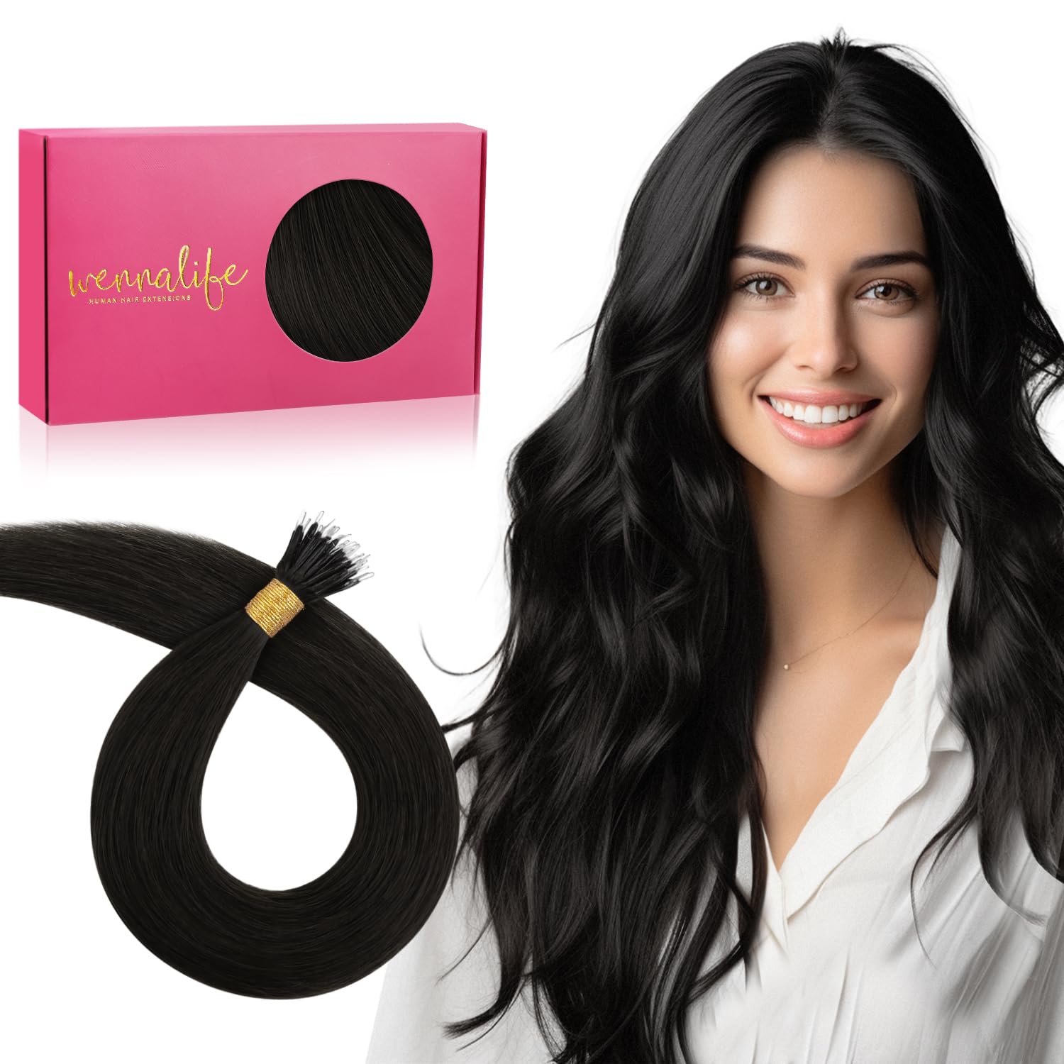 WENNALIFE Nano Hair Extensions Real Human Hair