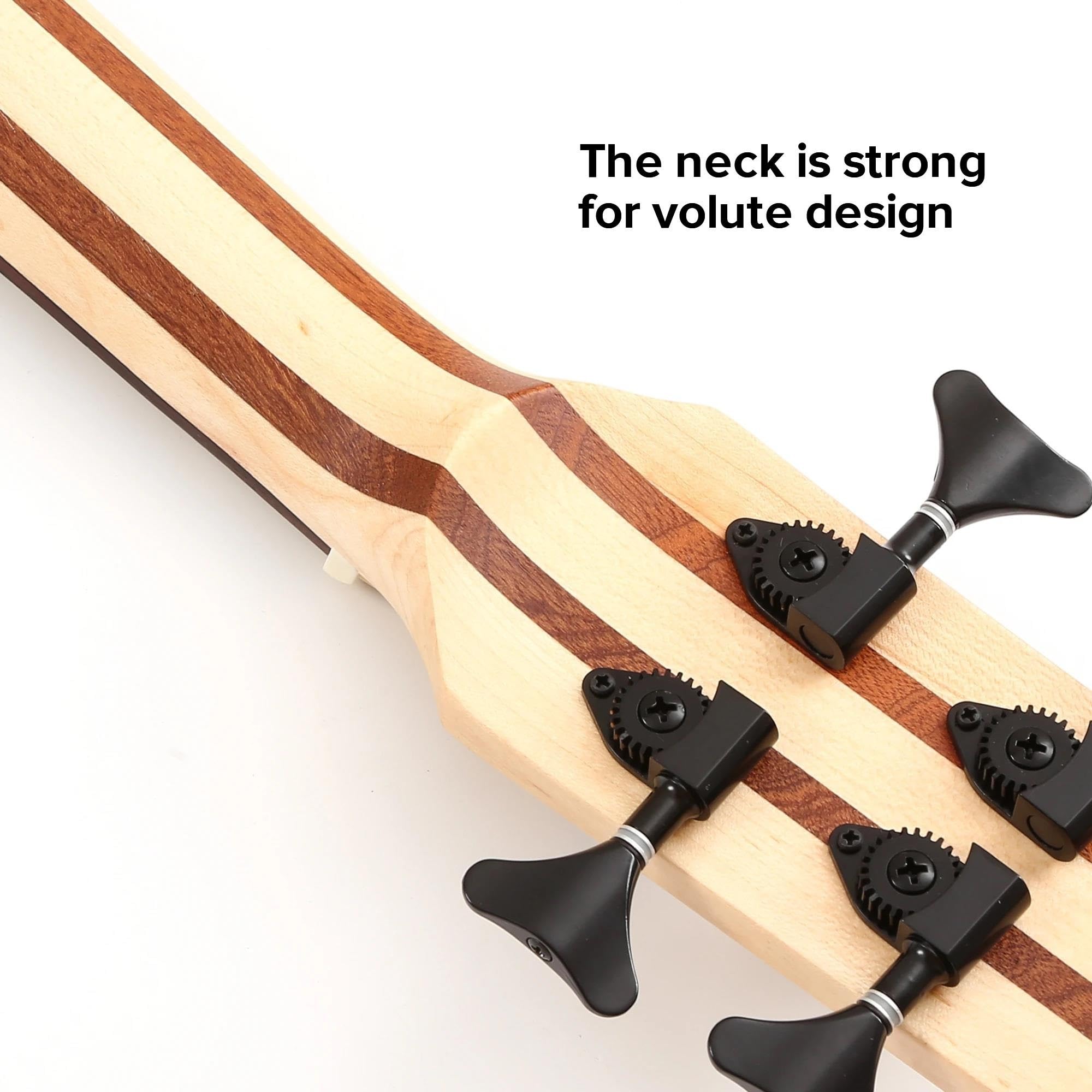 ukulele Basso elettrico per ukulele con tasti bassi con custodia morbida