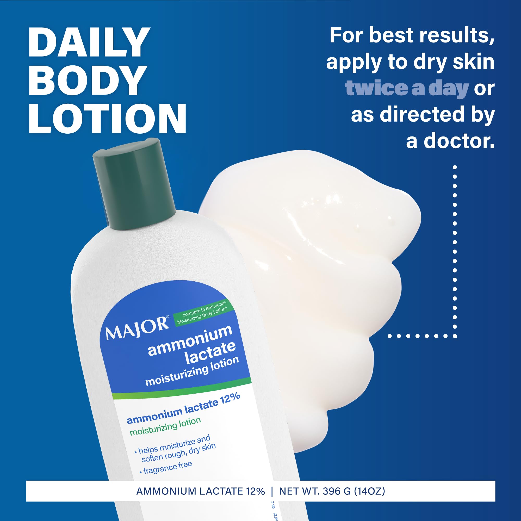 Major Pharmaceuticals Ammonium Lactate Lotion 12% 396 g (14 oz)