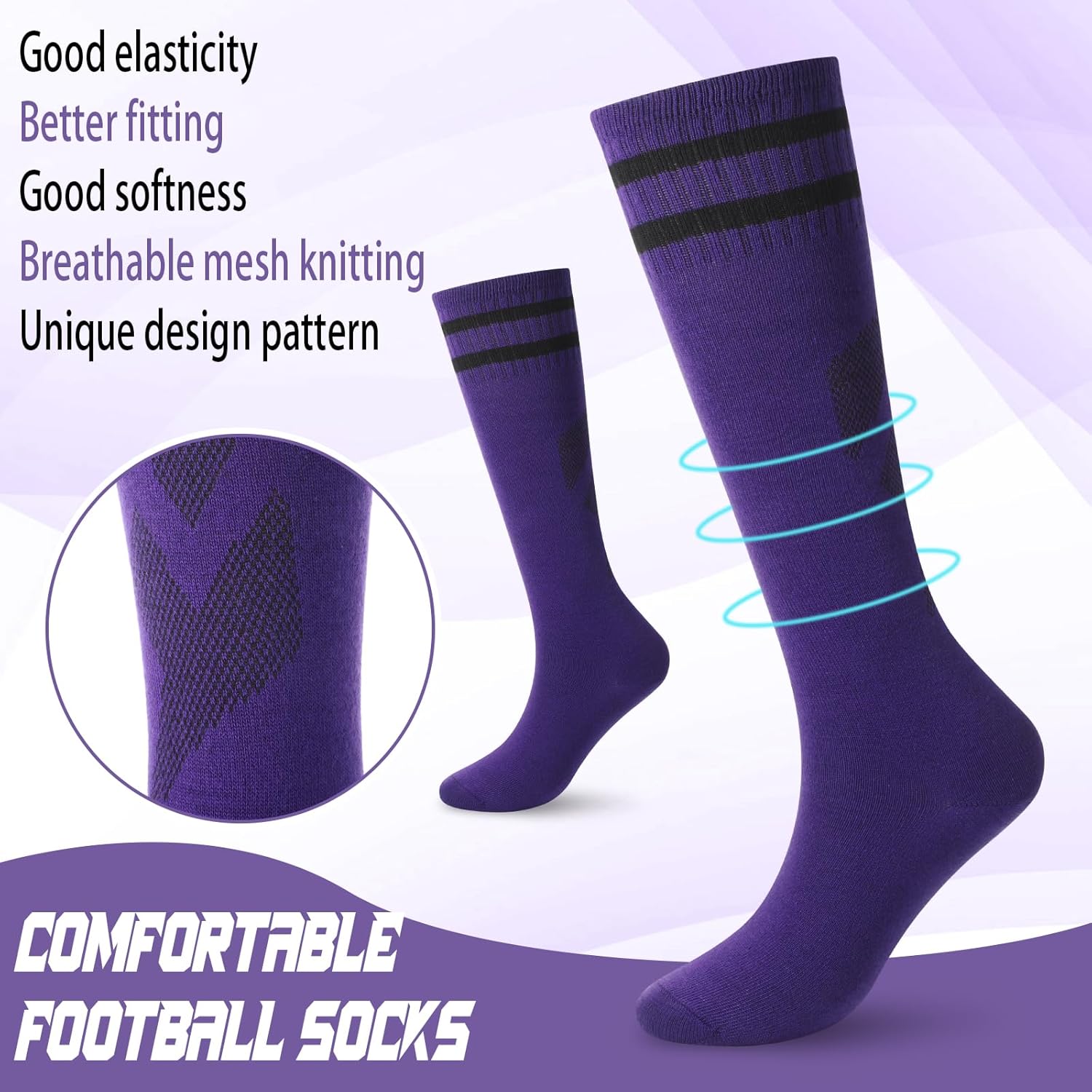 Soccer Shin Guards and Socks Kids Youth Lightweight Soccers Pads Defender with Ankle Protection Ski Shin Guards Football Equipment for Age 4-14 Toddler Boy Girl - Image 4