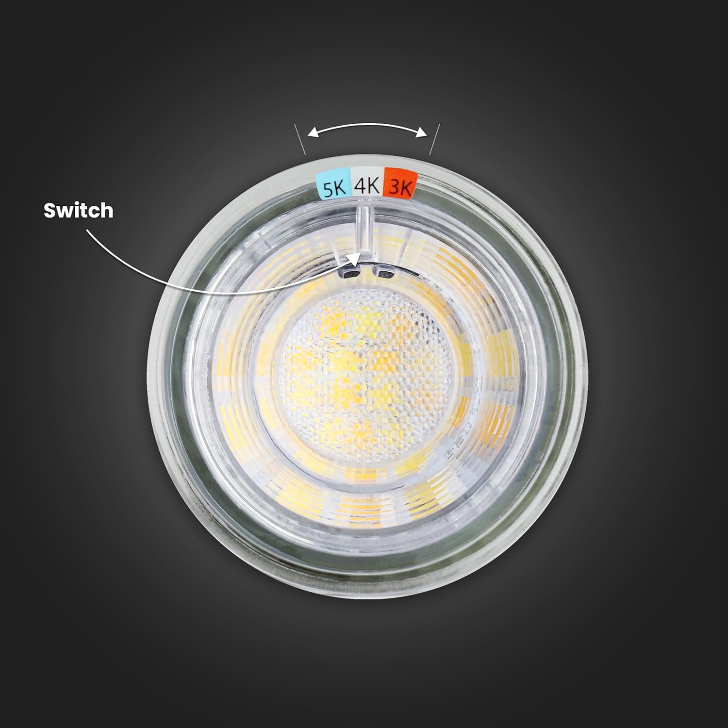 Feit Electric MR16 LED Reflector Light Bulb, 35W Equivalent, Dimmable, GU5.3 Base, 90+ CRI, 300 Lumen, Adjustable Color Temperature Track Lighting, 25,000-Hour Lifespan, BPFMW/3CCTCA/3/6, 18-Pack