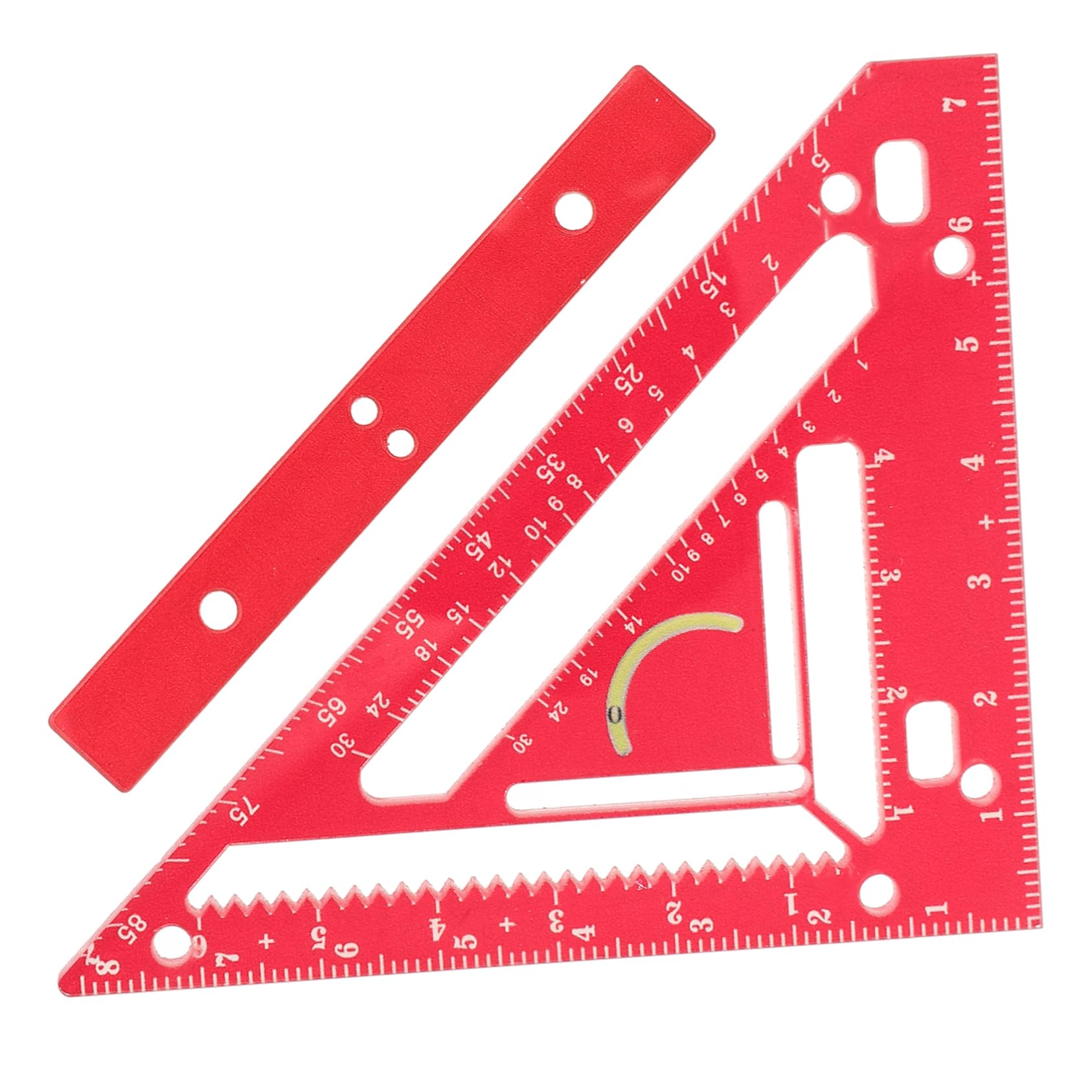 SEWOART 1 Set Woodworking Tools Ruler Construction Ruler Measuring Tap Small Tape Measure Vintage Tape Measure Machinist Square Geometry Square Ruler Carpentry Squares Triangle Red Acrylic