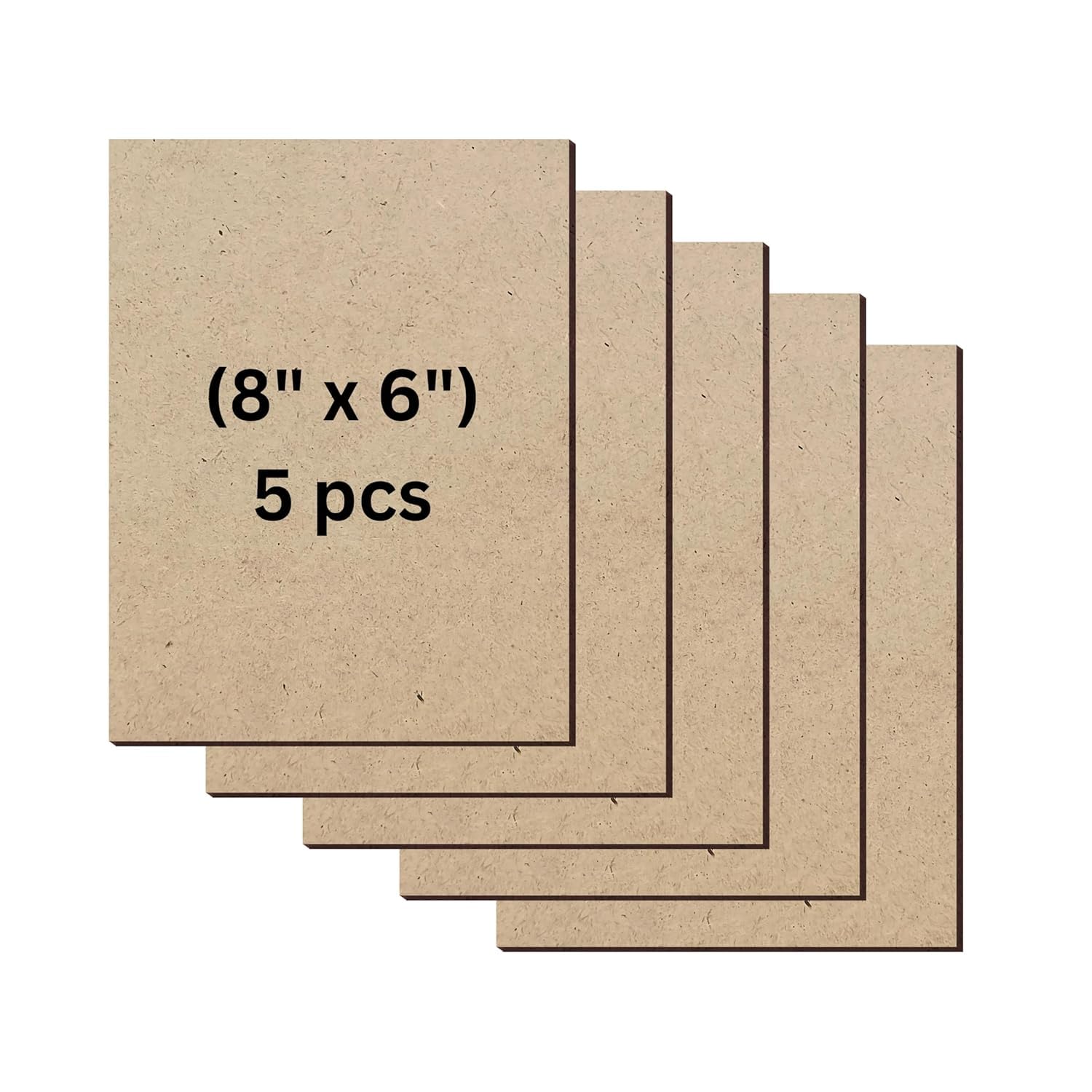 GreyArt MDF Board Sheet for Craft Art - 8x6 Inch, 3 mm Thick, Pack of 5 - Premium Pine MDF Board for Artists, Art and Craft Students - Hard Cutout in Small and Large Sizes (20.32 x 15.24 cms)-image-32