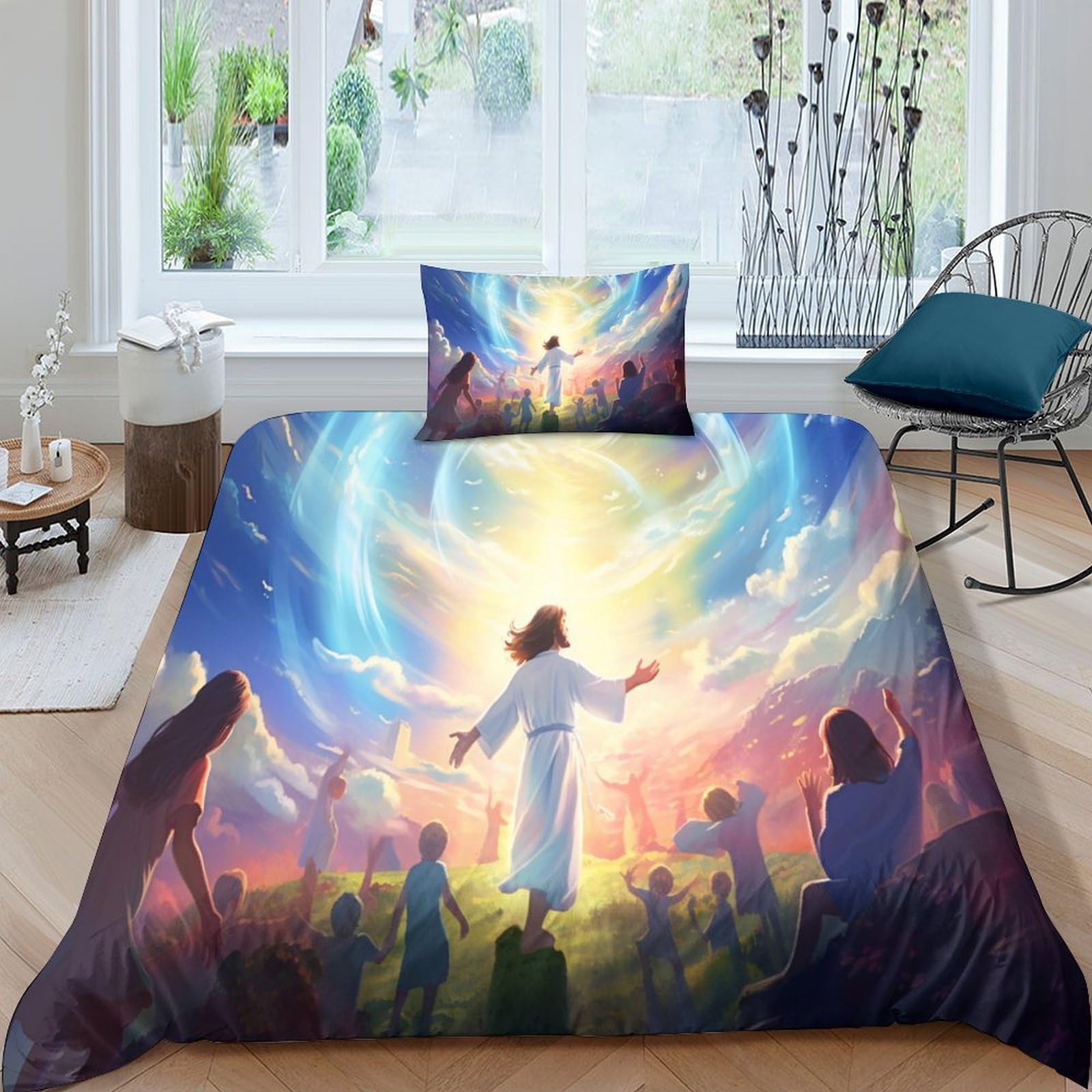 Housse de couette Christianisme pour lit enfant et adulte 135x200cm