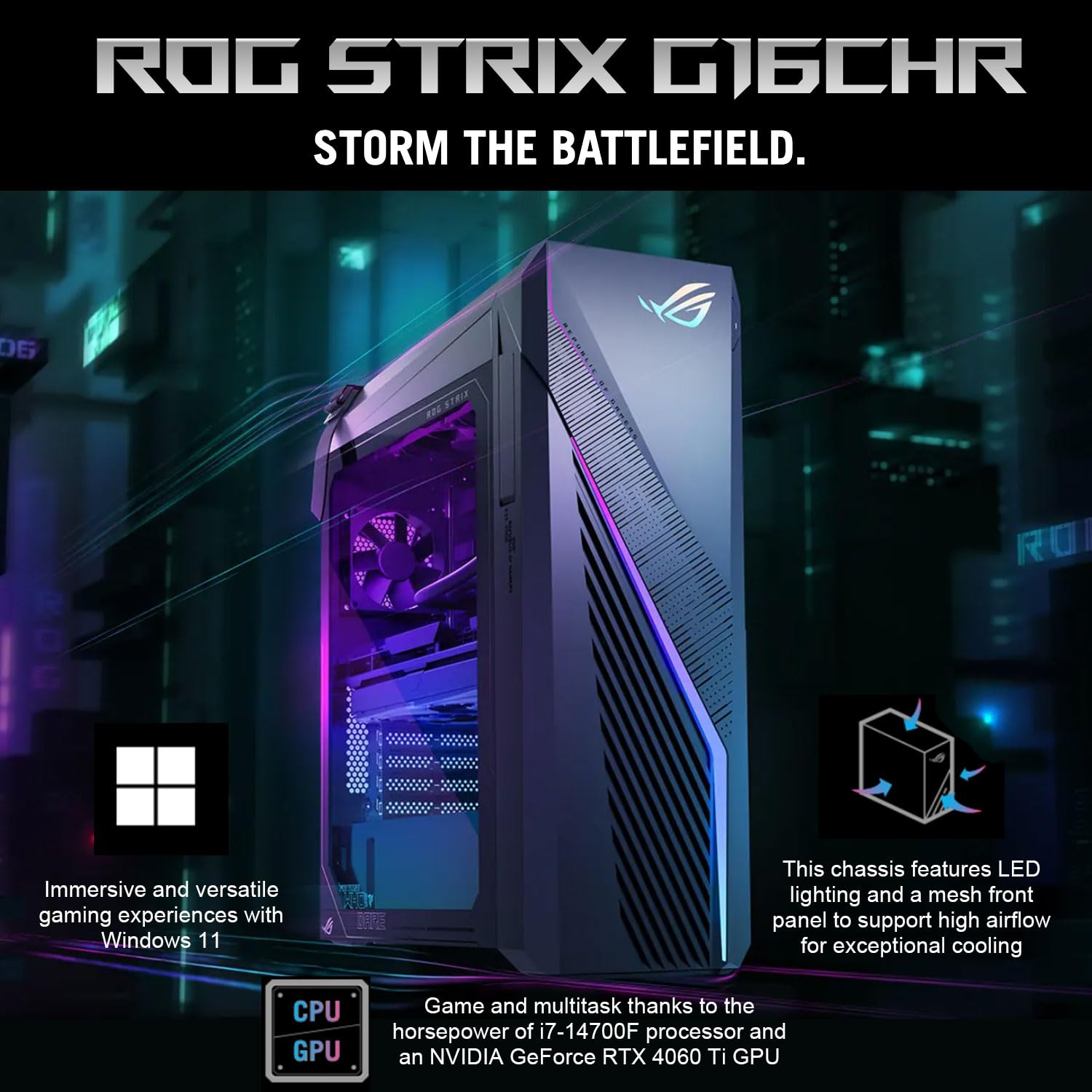 Amazon.com: ASUS ROG Intel i7-14700F RTX 4060Ti Ultimate Gaming