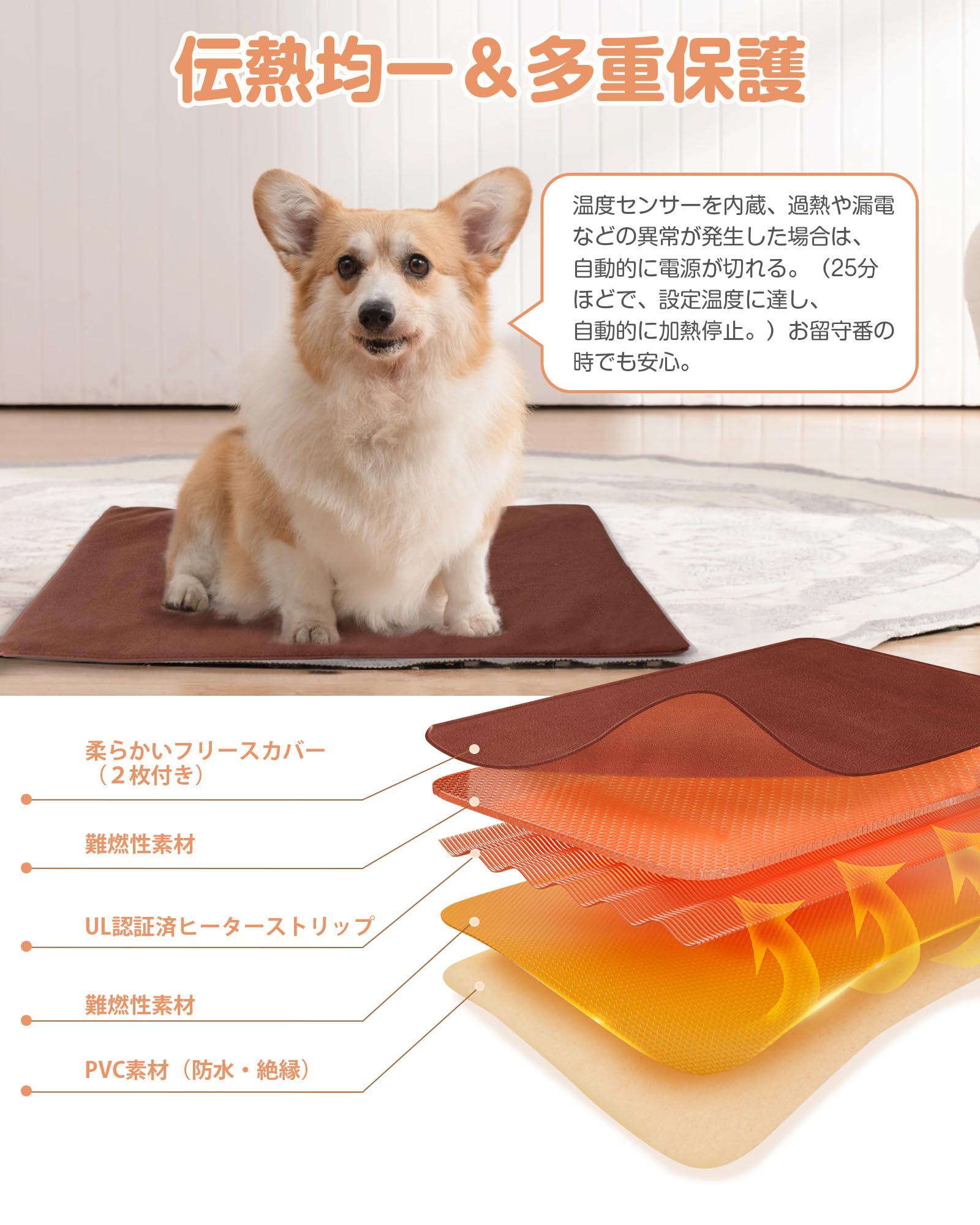 ペット用温熱パッド、温度調節可能な犬用マット 楽天市場】強力推薦☆ペット ホットカーペット 犬 猫 ペット用