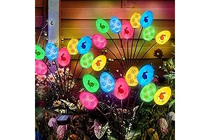 Easter 2 Packs Solar Eggs Pathway Light for Porch