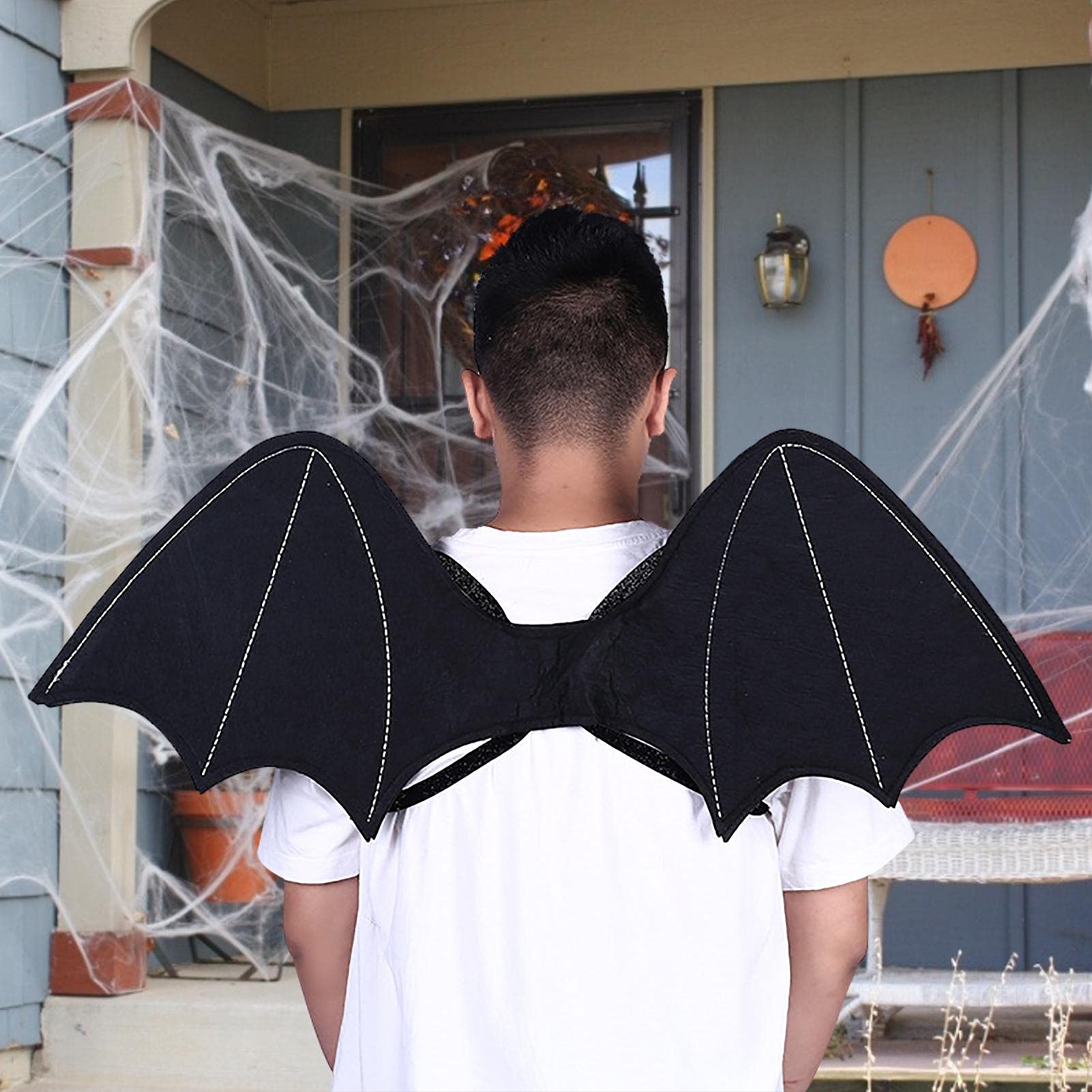Alas De Murciélago Para Cosplay - Tela No Tejida, 80x26 Cm, Correas Elásticas, Para Halloween, Fiestas, Disfraces Góticos