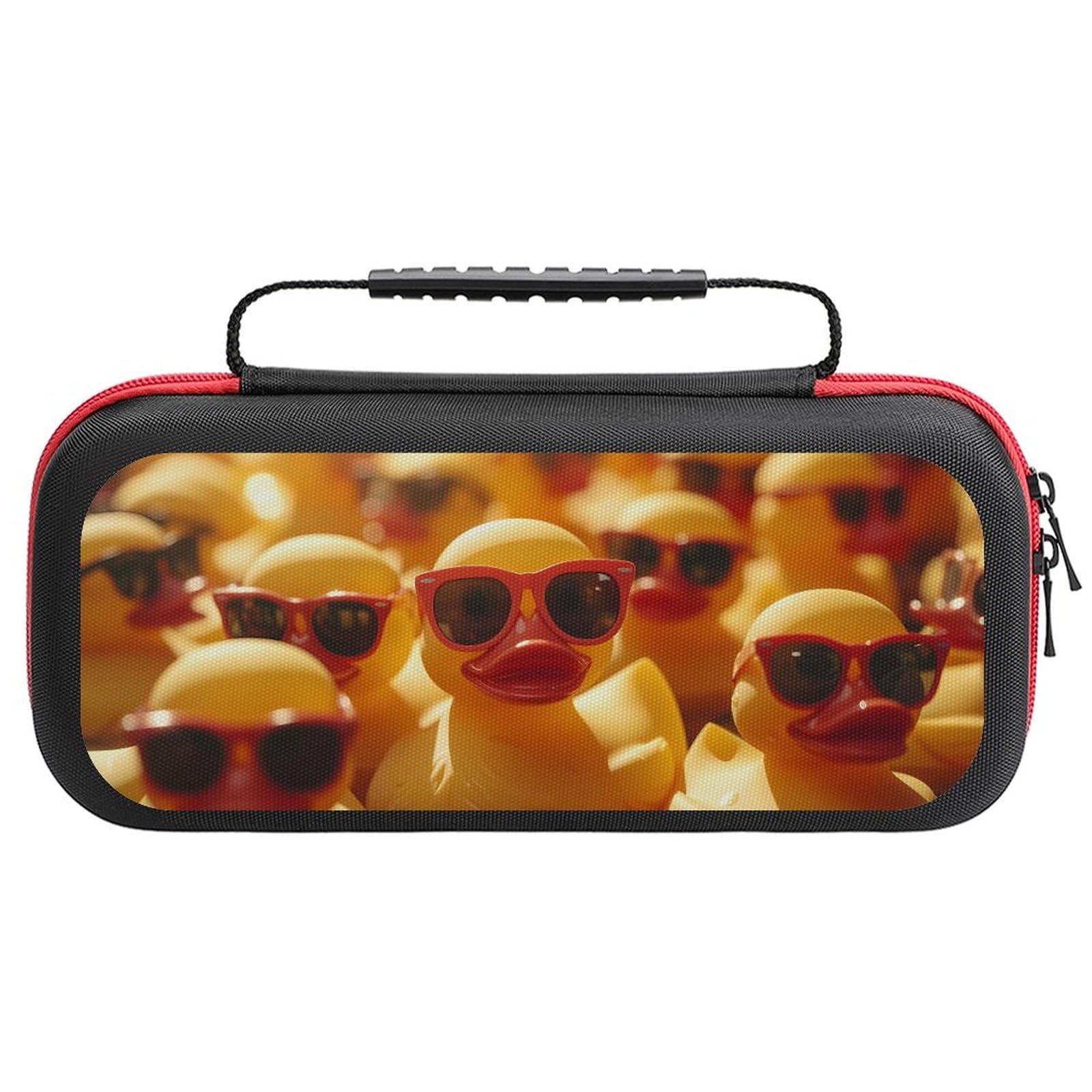 VOSERY Sunglasses Yellow Duck Case Compatible with Nintendo Switch Case Travel Carry Case Compatible with Switch Lite Oled