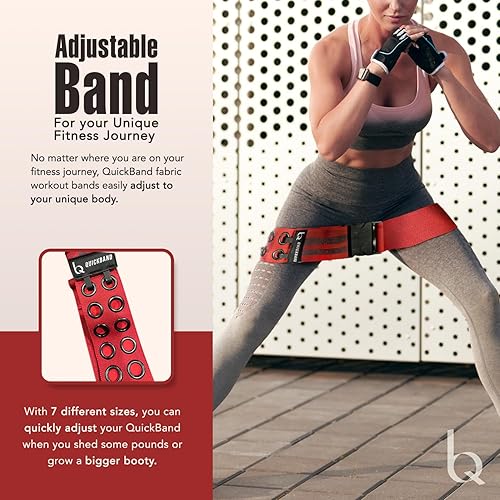 Miniatura 4 de Bandas de entrenamiento de tela ajustables (hebilla de encendidoapagado rápido), entrenamiento de glúteos de resistencia antideslizante para