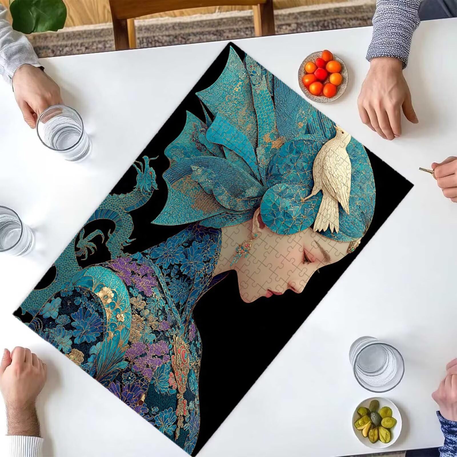Puzzle 6000 sztuk Puzzle dla dorosłych 179 x 105 cm Gra edukacyjna prezenty dla dorosłych i dzieci w wieku 14 lat, kreatywny prezent dla relaksu kwiat motyl PjY7803 E-Q