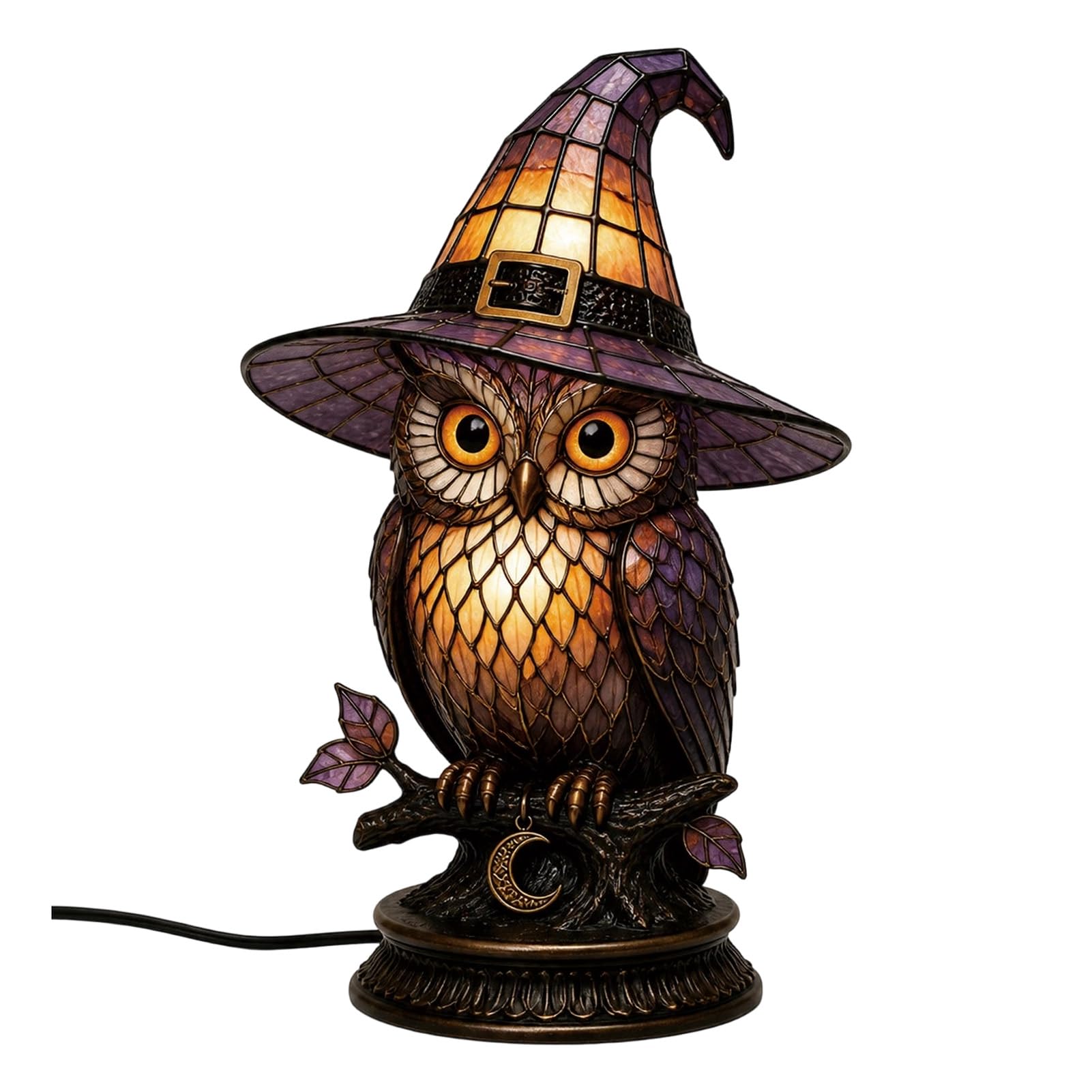 Troxel Witch Hat Lamp LED Light Gothic Decor Warm Glow Night Light for Bedroom Mantel Bookshelf Entryway Halloween Party Witchy Room E S