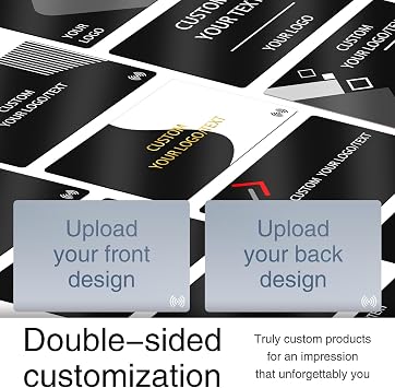 Customizable Digital Business Card with QR Code Custom NFC Card Logo Tap to Share Technology Compatible with iPhone & Android