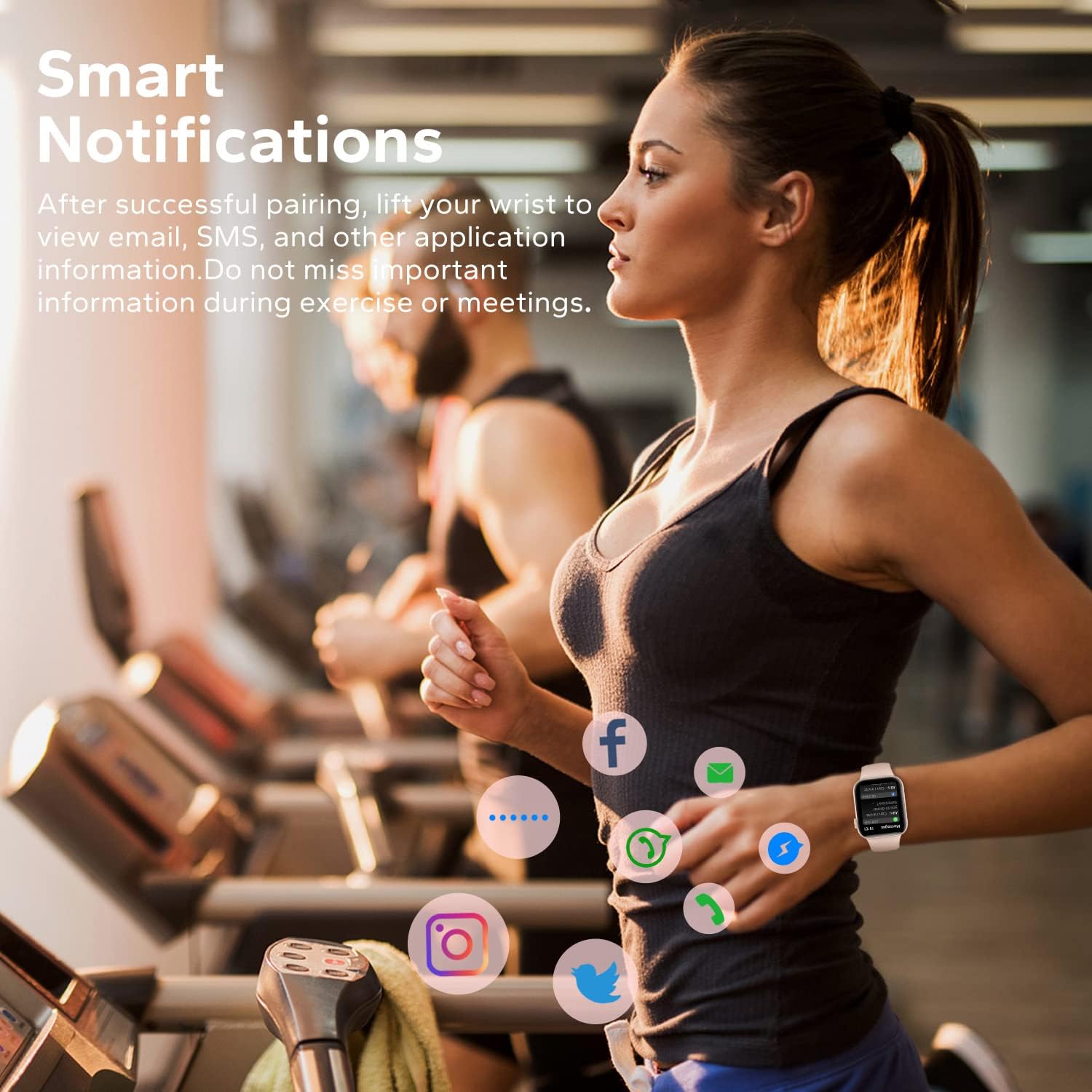 Smartwatch with a customized dial showing a space theme