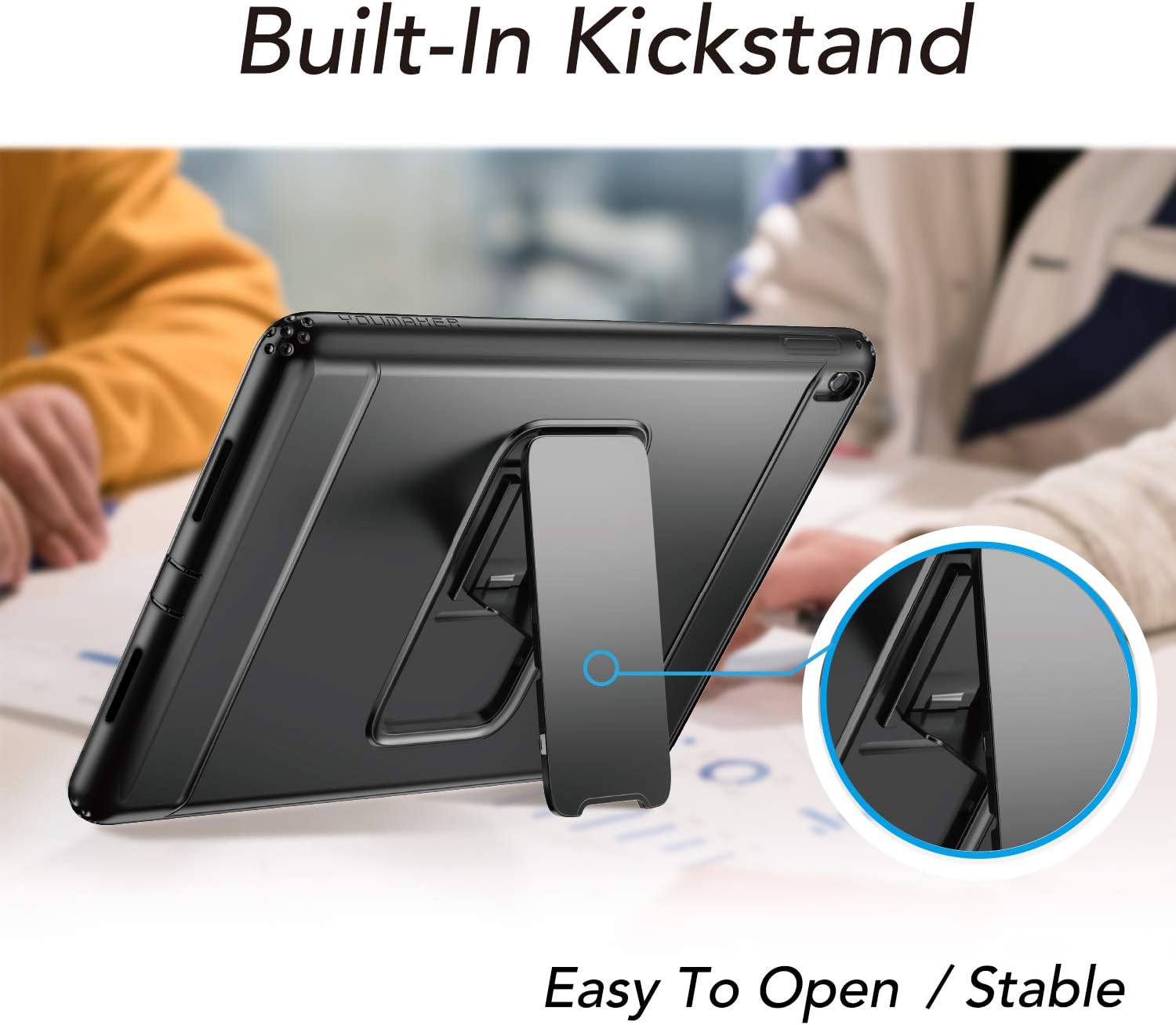 Chеареѕt 🛒 YOUMAKER New iPad 9.7 Case 2018/2017, Heavy Duty Kickstand with Built-in Screen Protector Full-body Shockproof Protective Case Cover for Apple iPad 9.7 inch 2017/2018 5th/6th Gen (Black/Black)