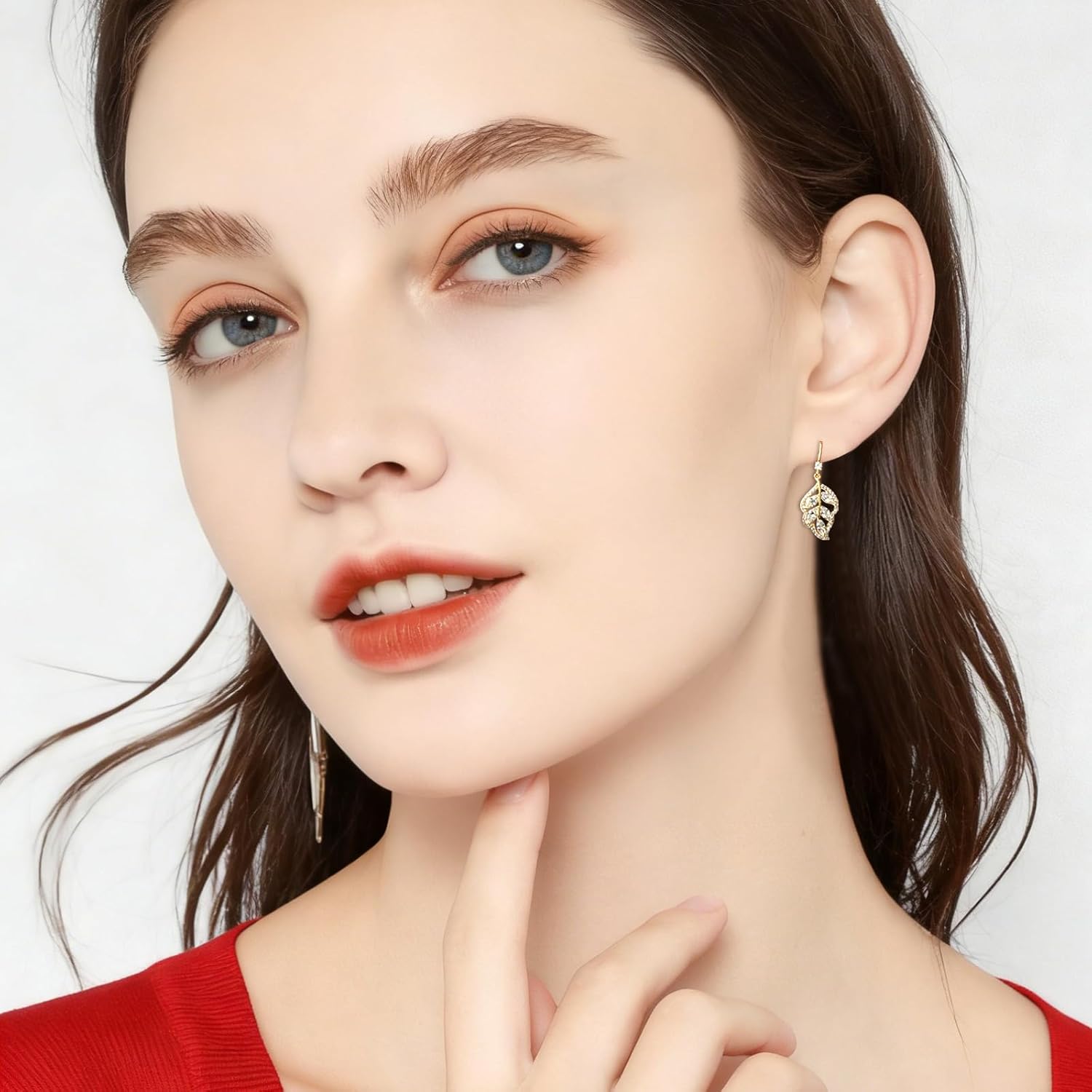 Gemsme Dangle Earrings for Women,14K Gold Plated Teardrop Cubic Zirconia Drop & Dangle Earrings for Women Brides Bridesmaides Wedding Jewelry Gift