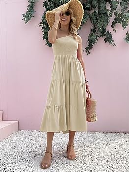 olive green formal dresses Classic Green Scoop Neck with Cream Polkadot Cotton A Line Dress with  Pockets main image 0