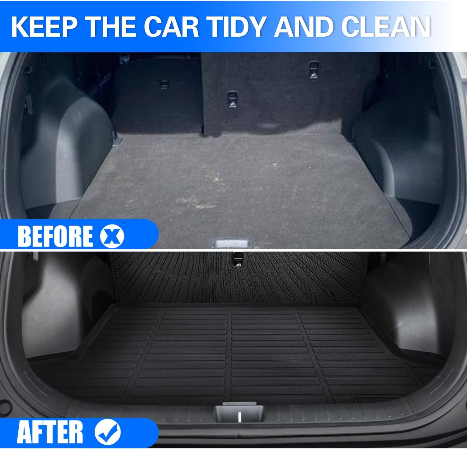 Floor Mats Cargo Mat fit for Kia Sportage Accessories 2023 2024 2025 Cargo Floor Liner TPE All Weather Protection (Not Hybrid)