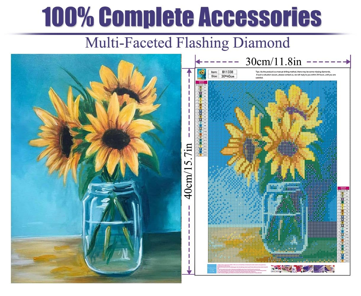 Kit De Peinture Diamant Diamant 5D à Faire Soi-même, Motif Fleur Citron, Pour Adultes, Décoration Murale De La Maison, 40 X 40 Cm