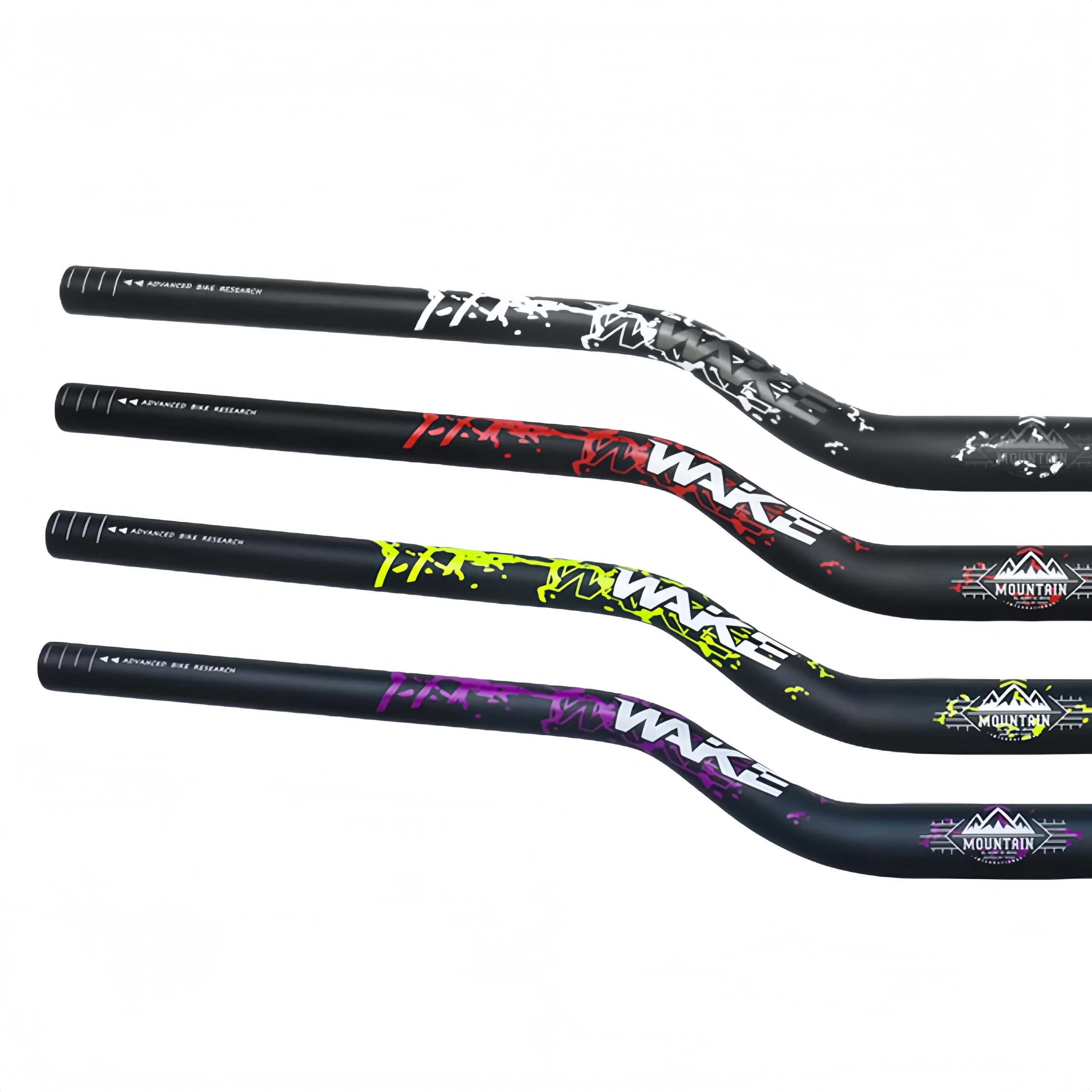 TRKIMAL φ31.8mm Manillar de bicicleta de carretera MTB Extra largo de 720mm, tija de 55mm, para ciclismo de descenso, carreras, fuera de carretera MTB, BMX (Negro+Púrpura)