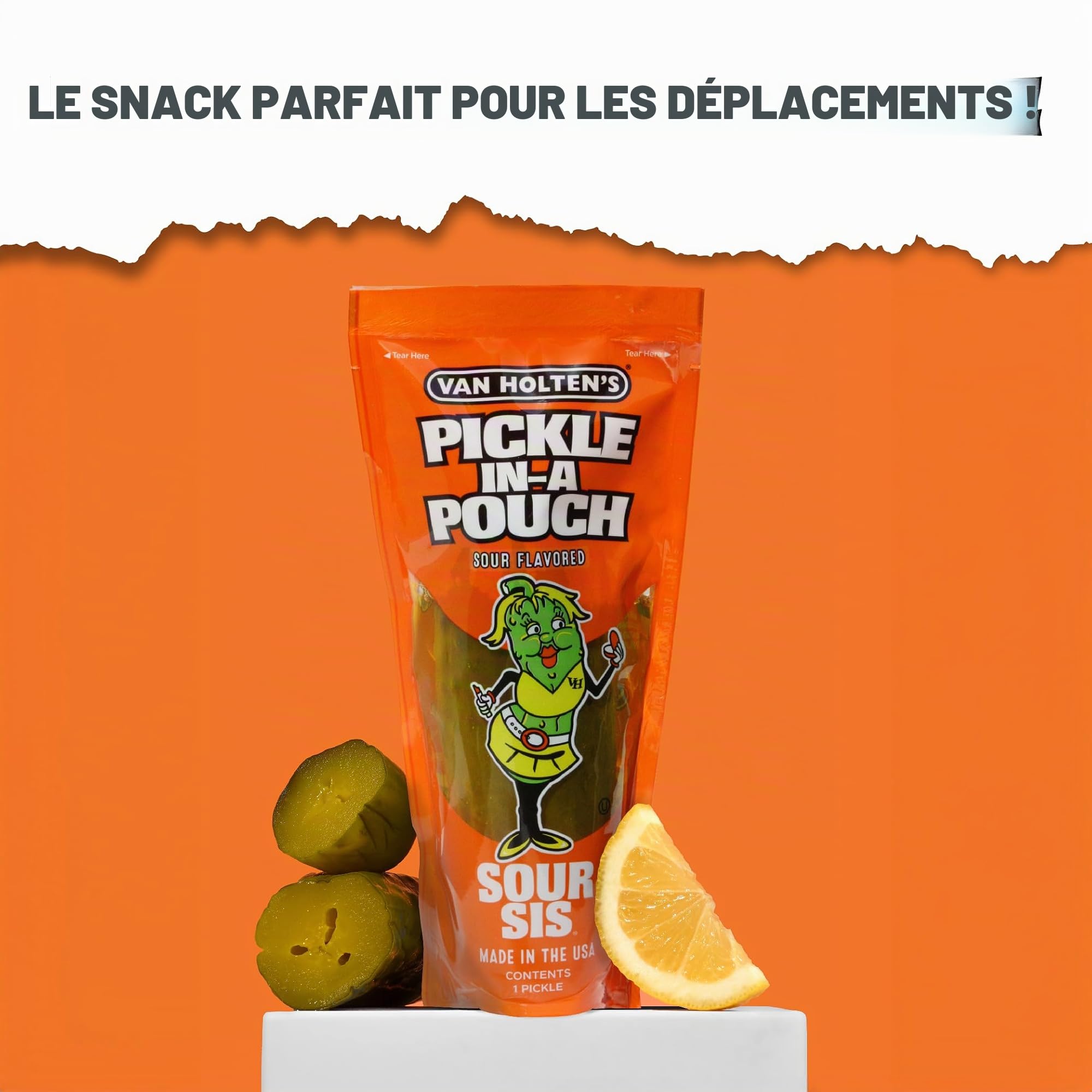 Van Holten's Pickles - Sour Sis Pickle-In-A-Pouch - Lot de 6