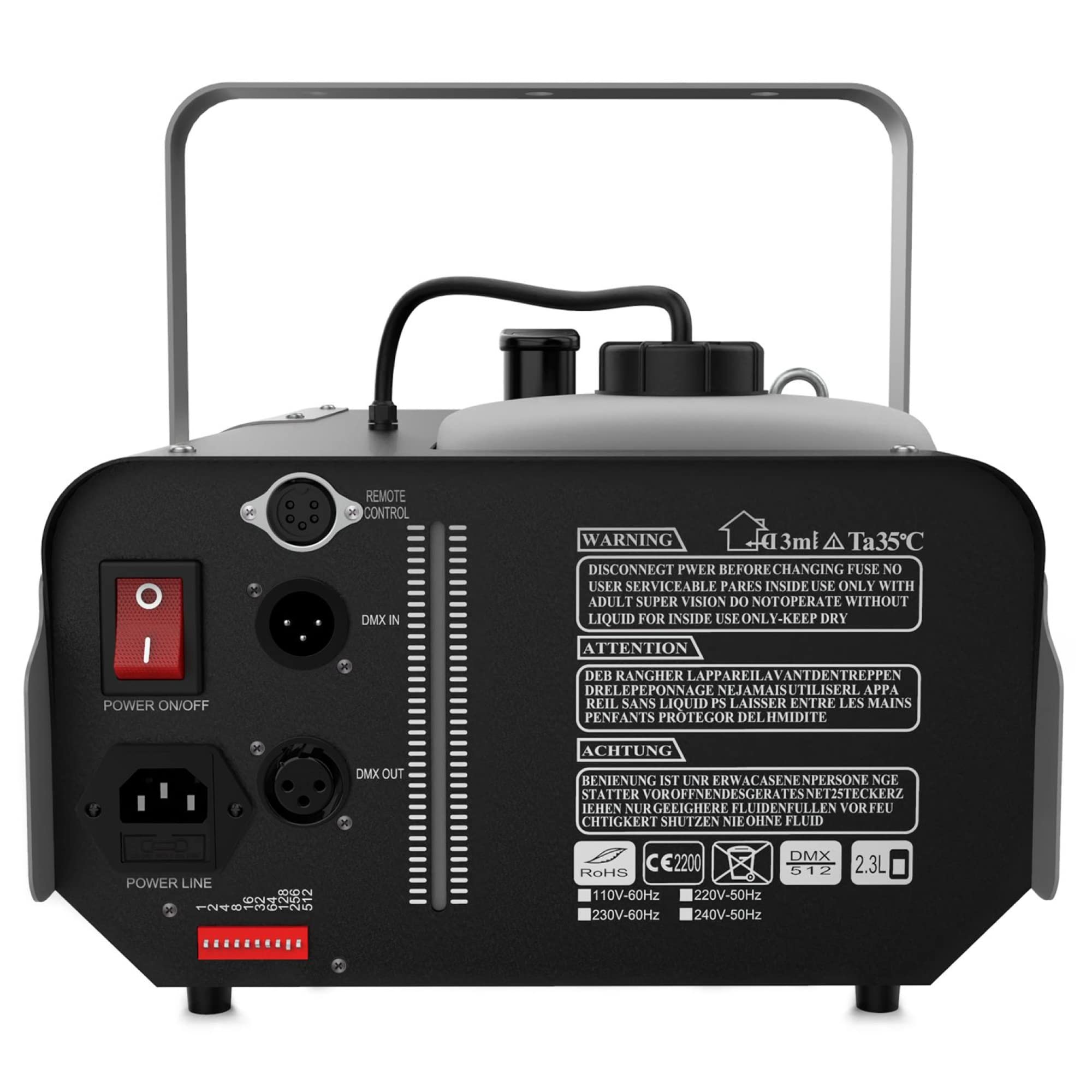 Audibax Smoke 1500 DMX 1500 DMX dymny profesjonalny dysk dymny + bezprzewodowy pilot