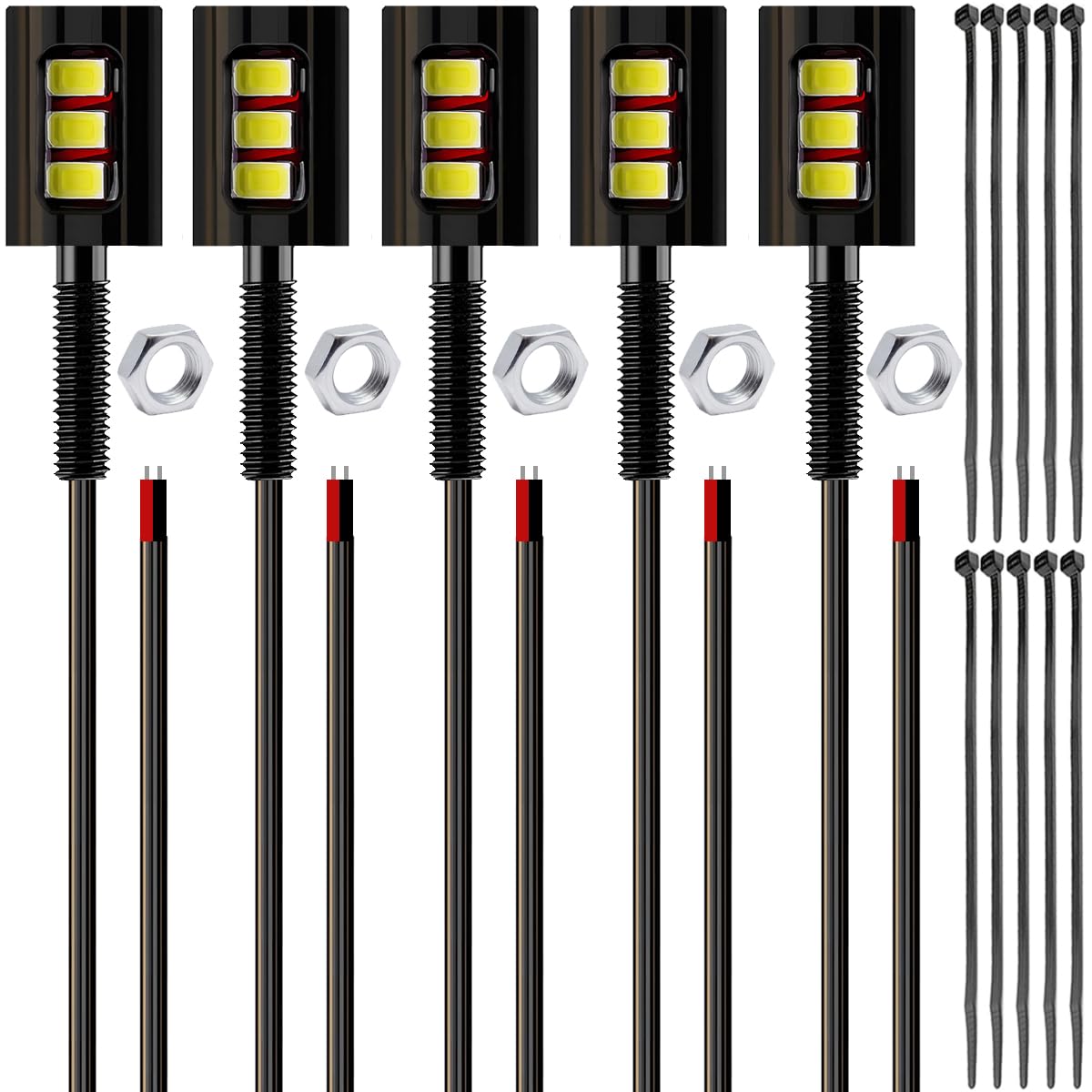 Oświetlenie tablicy rejestracyjnej motocykla, uniwersalna lampa z aluminium, wodoszczelna, super jasna, 12 V, uniwersalne bolce, tylne światło LED do samochodu, motocykla, ciężarówki, kampera