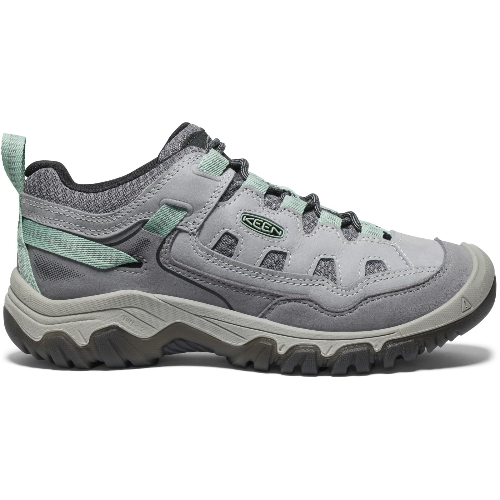 KEEN Women's Targhee 4 Vent Durable Breathable Hiking Shoes, Alloy/Granite Green, 10.5