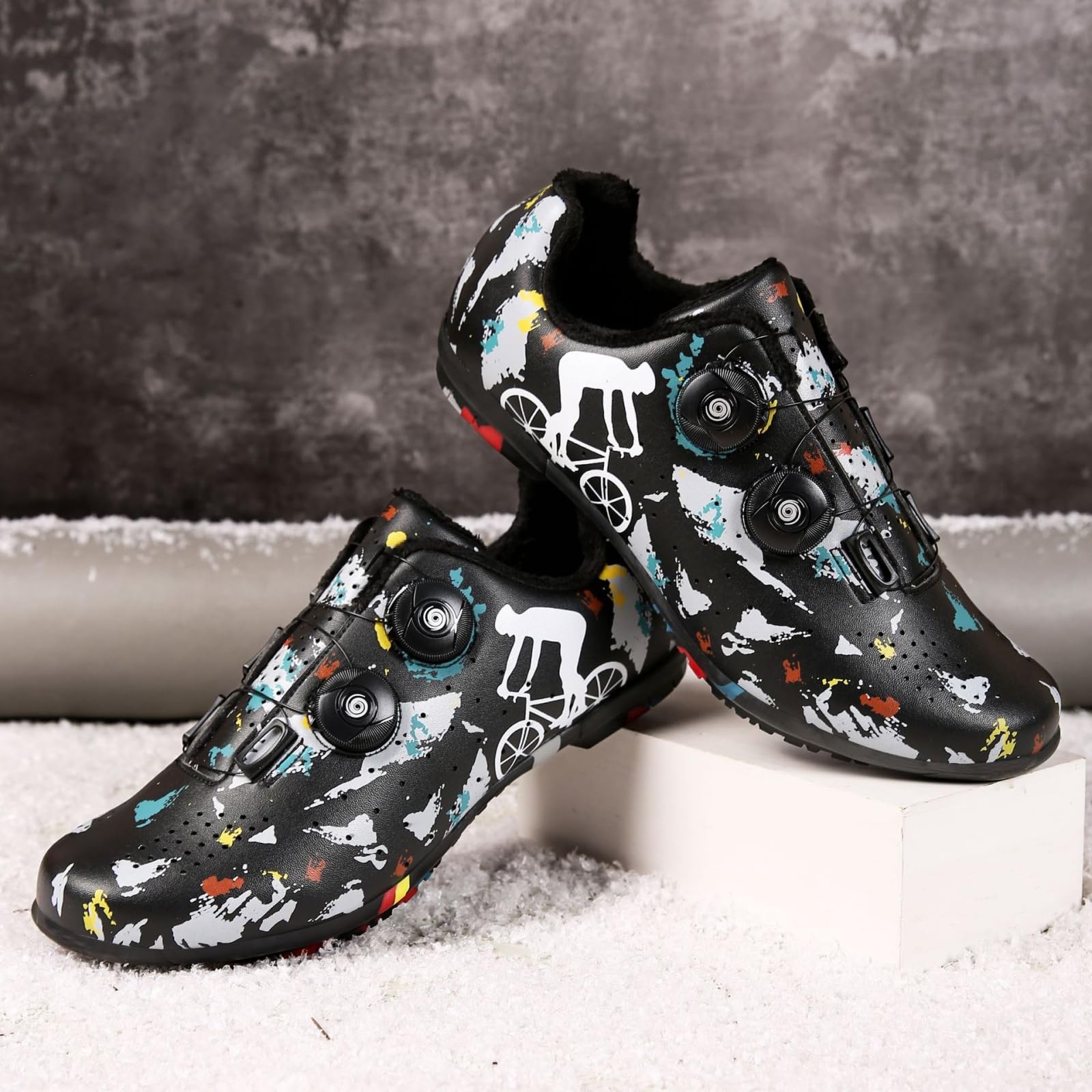 Mateju Scarpe Ciclismo Strada Uomo Donna, 36-47 EU Scarpe Bici da Corsa Uomo Donna con SPD Calas Antiscivolo Traspiranti per Sportive da Esterno