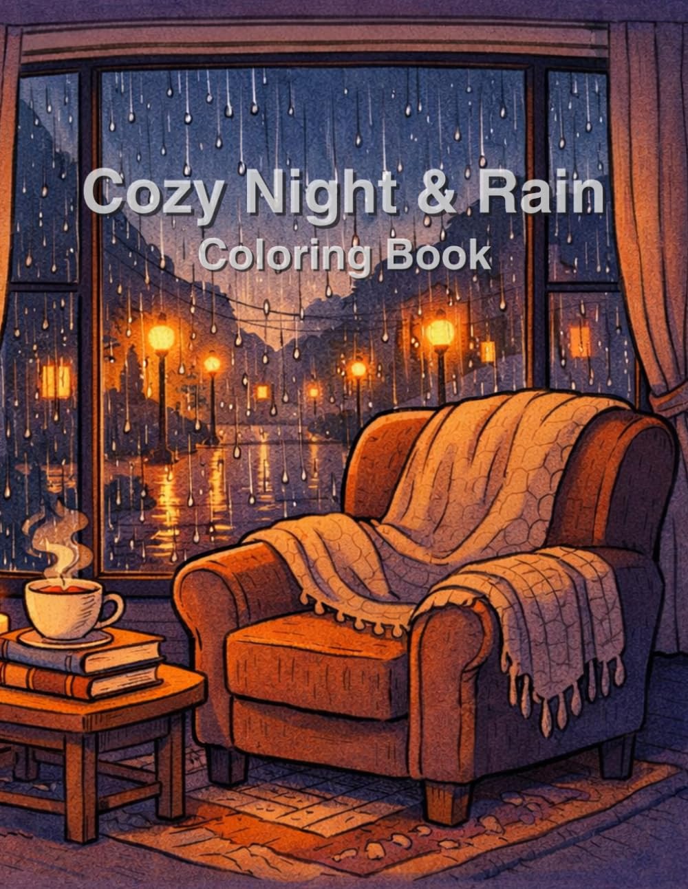 Cozy Night & Rain Coloring Book: Relaxing Aesthetic Scenes for Calm Nights and Rainy Moments