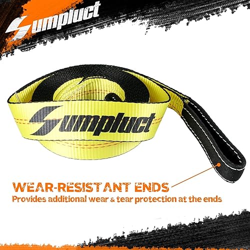 Miniatura 17 de Correa de remolque de recuperación de 3 pulgadas x 20 pies, resistente, 30,000 libras, resistencia a la rotura, uso para cuerda de remolque