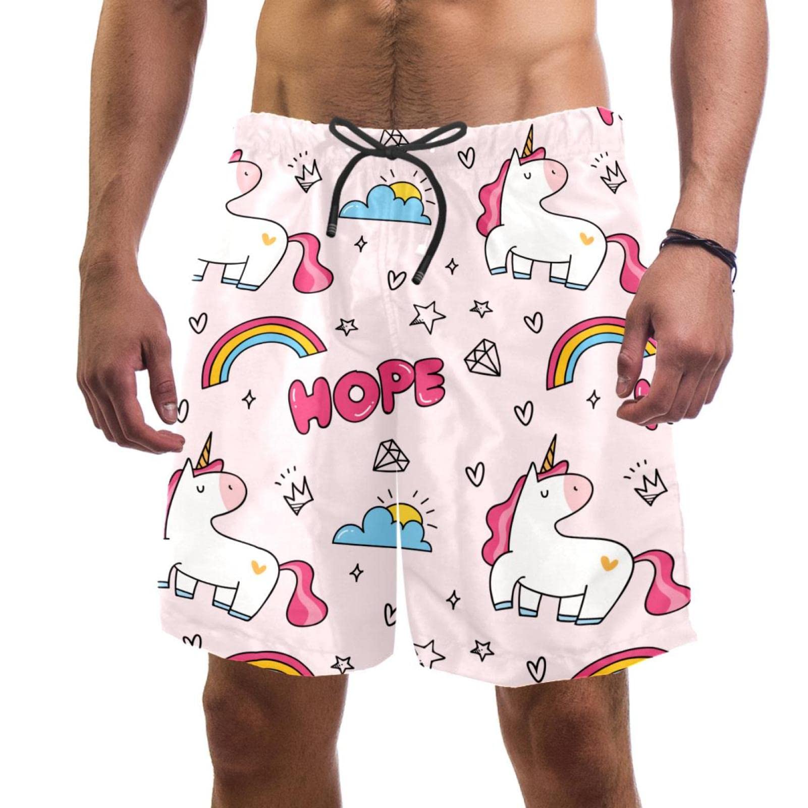 Maillot de bain pour hommes licornes arc-en-ciel de plage - 6
