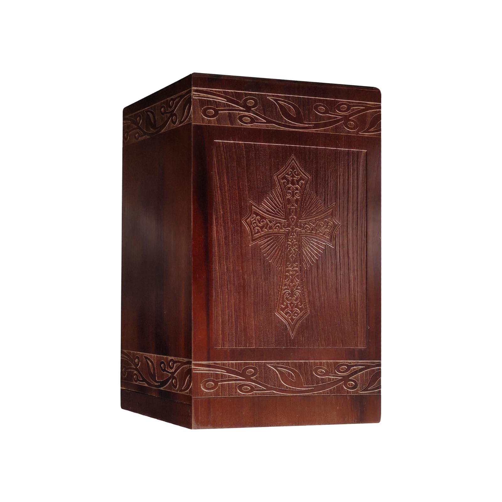 Photo 1 of SEHAUSEU Wooden Cremation Urn for Human Ashes