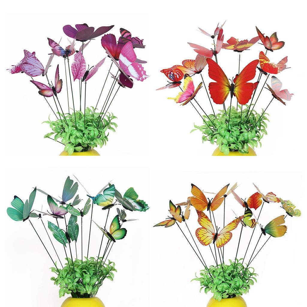 48 Pieces Garden Yard Planter Butterfly Stakes Lawn Decor Ornament Art Decor-image-6