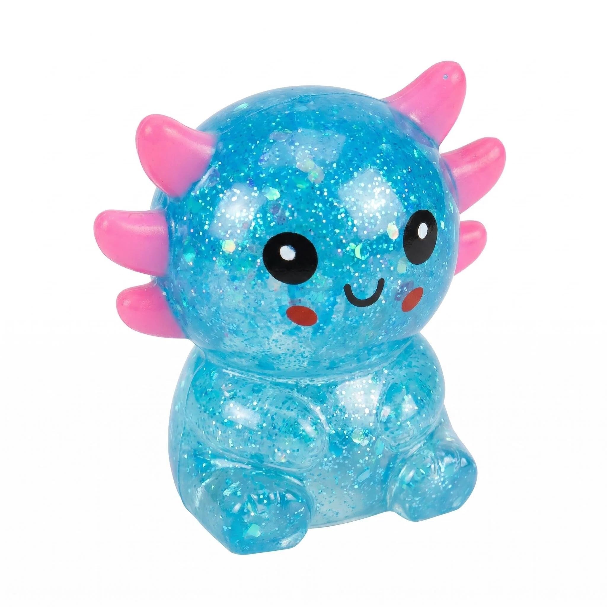 Mtbricey Sitting Salamander Squishy Toy Assorted Slow Rising Squeeze Toy Cute Reptile Shape Stress Relief Fidget Sensory Toy For Adults Teens Desk Novelty Gift Party Bag Filler (Blue)