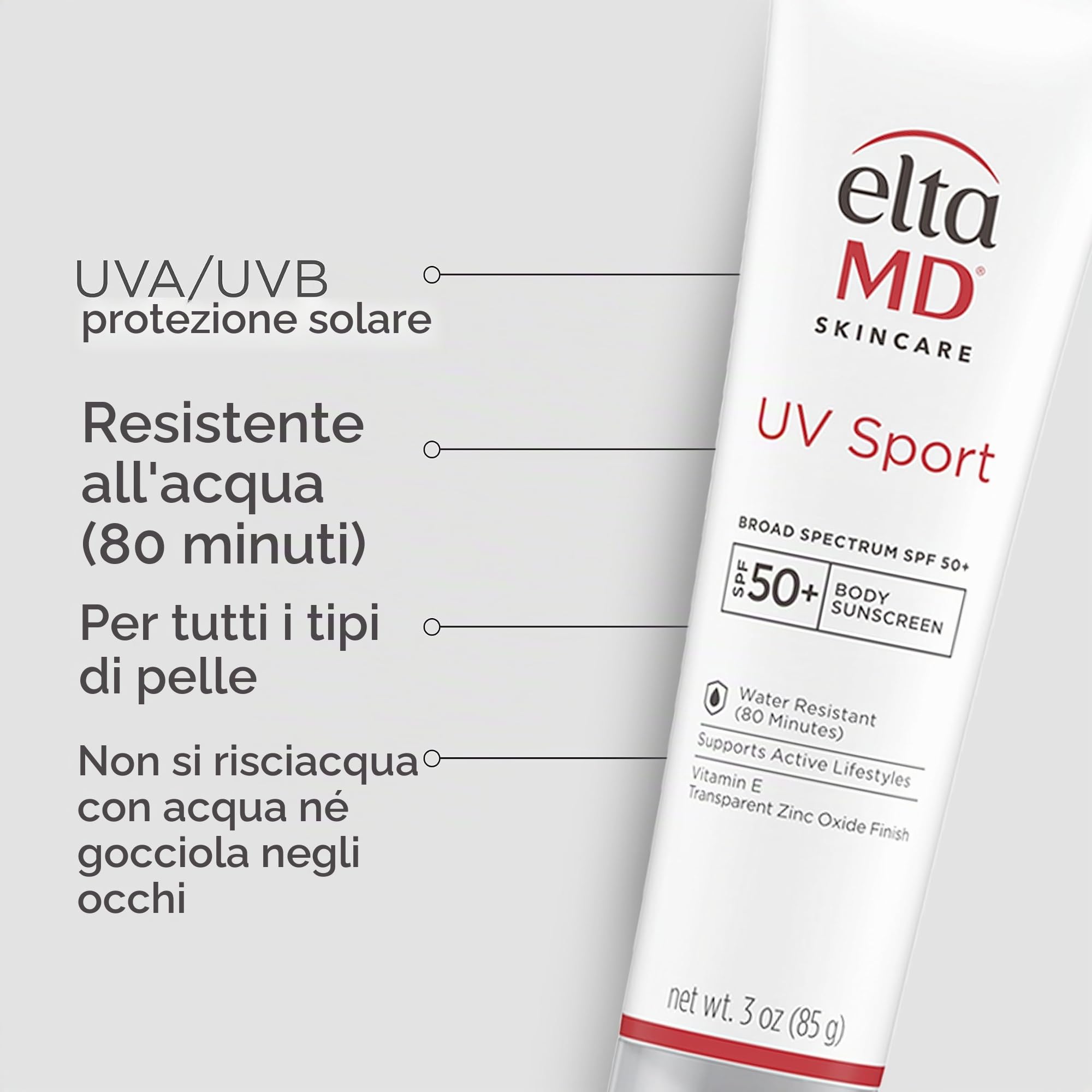 EltaMD SPF 50 UV Sport Water-resistant Sunscreen, 3 Fluid Ounce by SETAF