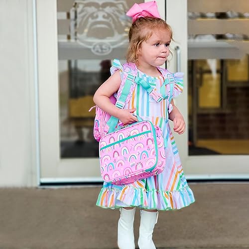 Miniatura 112 de mibasies Lonchera infantil para niñas pequeñas, bolsa de almuerzo aislada y reutilizable para la escuela, fresas surtidas, color rosa Surtido