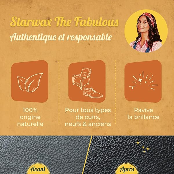 STARWAX THE FABULOUS - Huile 100% pied de bœuf - Nourrit, Assouplit, Imperméabilise les cuirs très desséchés - 100% d'origine naturelle - Fabriqué en France - 250ml - 2