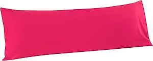 FLXXIE Body Pillow Cover - Super Soft Microfiber 20x54 Body Pillow Case - Envelope Closure, Wrinkle, Stain Resistant Magenta Body Pillow Cover, 20x54, Magenta