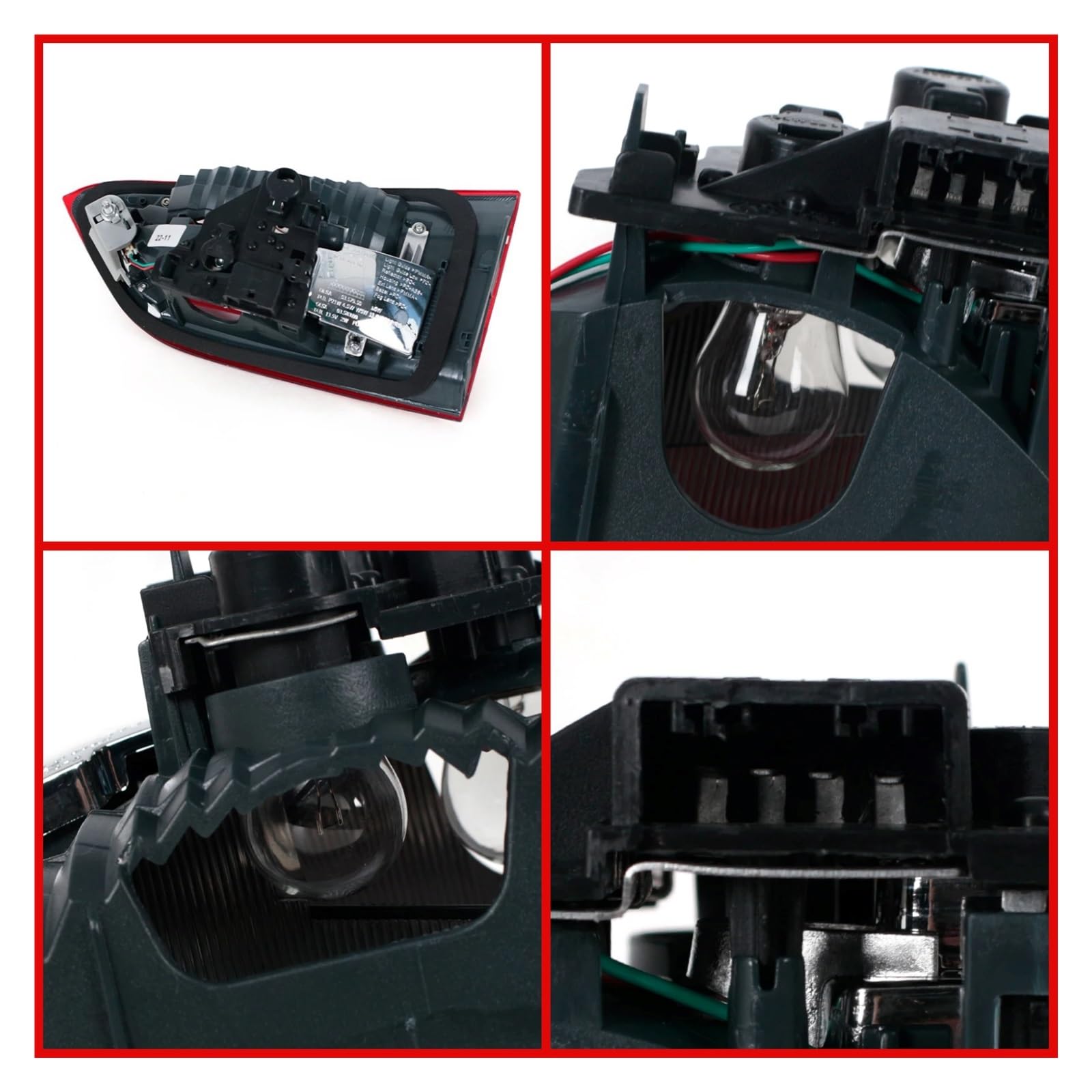 Faros Traseros Para X1 2016-2019, luz LED interior para coche, conjunto de luz trasera, luz de frenos, lámpara de advertencia, parachoques de marcha atrás Automotive Piloto Trasero ( Tamaño : Left Ins