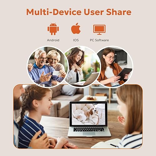 Miniatura 8 de owltron Cámara de seguridad para interiores 2K, paquete de 2 cámaras WiFi de 2.4 GHz para seguridad del hogar, cámara de monitor de bebé con