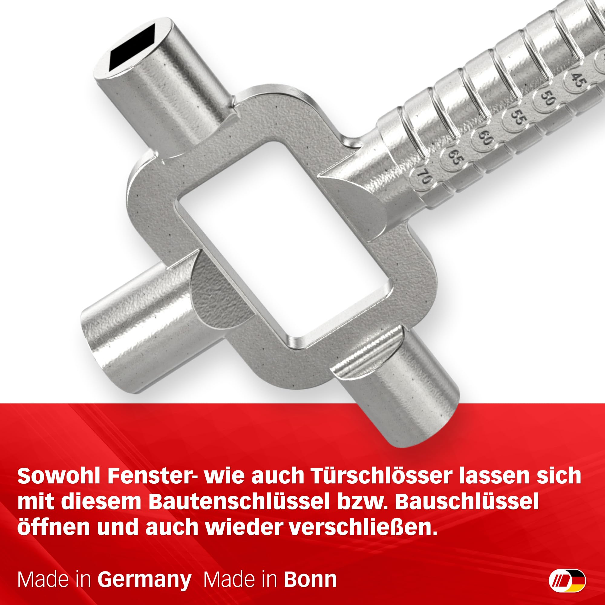 thumbnail: Multipick Universele Bouwsleutel Set – Made In Germany, Meet Ook Cilinders! Inclusief Inbussleutels & 3 Vierkante Sleutels.