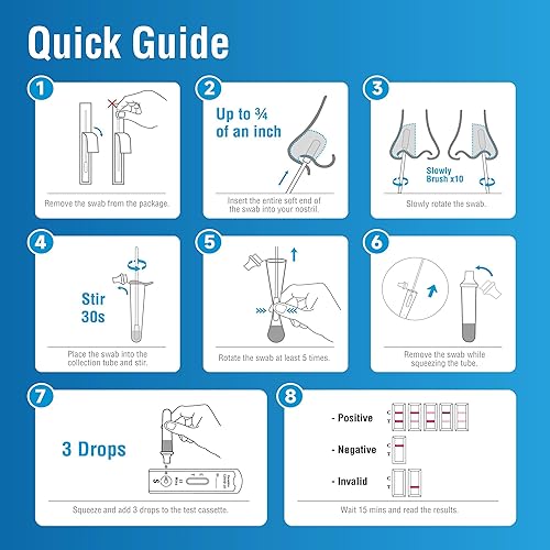 Miniatura 38 de Genabio Kit de autoprueba rápida de antígeno COVID-19 (204 pruebas) - Autorizado por la FDA EUA Resultados en el hogar de 15 minutos Hisopo