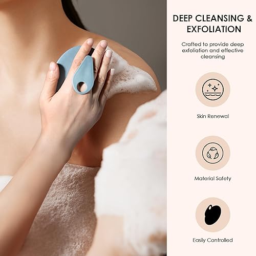 Miniatura 6 de INNERNEED Cepillo de ducha PP exfoliante corporal, para lavado corporal de limpieza profunda, tratamiento de celulitis, drenaje linfático y mejora