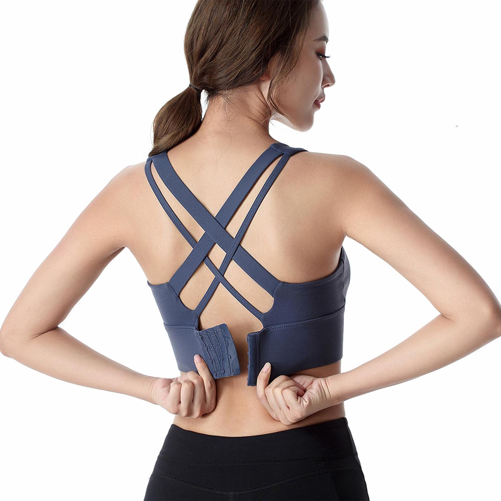 APIRILY® Women Sports Bra Bra Cross Back Tank Tops for Workout Ladies L | Sporting Goods | Fitness Running & Yoga | Clothing & Accessories | Womens Clothing | Sports Bras-image-30